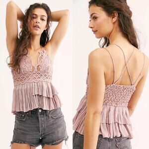 Free People Adella Cami in Mauve NWT